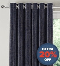 Constantine Navy - Woven Curtains