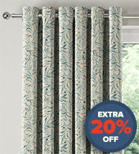 KeyWest Aqua - Floral Pattern Curtains
