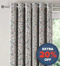 KeyWest Charcoal - Floral Pattern Curtains