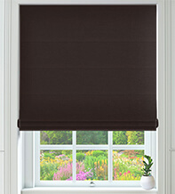 Monti Chocolate Brown - Luxury Chenille Roman Blind