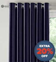 Monti Navy Blue - Luxury Chenille Curtains