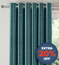 Monti Teal - Luxury Chenille Curtains