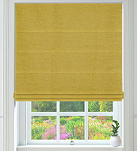 Ravenna Mustard - Textured Roman Blind