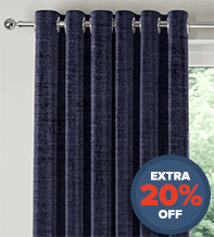Ravenna Navy Blue  - Textured Curtains
