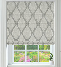 Sorrento Silver - Patterned Roman Blind