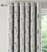 Augustine Blush - Floral Pattern Curtains