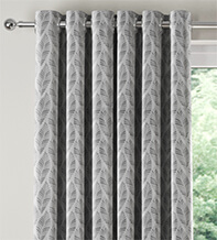 Cornelia Grey - Floral Pattern Curtains