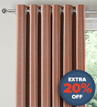 Lucia Burnt Orange -  Luxury Woven Curtains