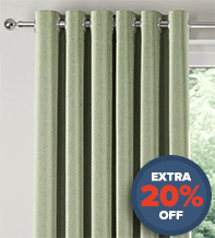 Octavia Green -  Designer Basketweave Curtains