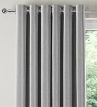 Octavia Grey -  Designer Basketweave Curtains