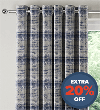 Paterna Blue - Textured Curtains