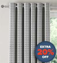 Regina Grey - Patterned Curtains