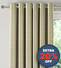 Regina Ochre - Patterned Curtains