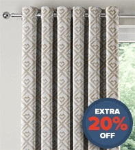 Tessera Beige - Geometric Pattern Curtains