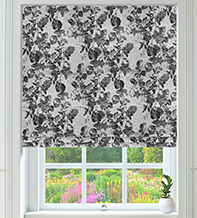 Botanic Black – Floral Pattern Roman Blind