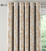 Botanic Ochre - Floral Pattern Curtains