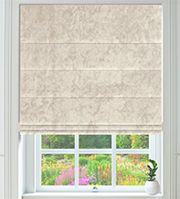 Constance Ivory – Luxury Crushed Velvet Roman Blind