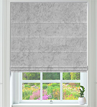 Constance Silver - Luxury Crushed Velvet Roman Blind