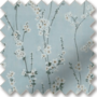 Jasmine Baby Blue - Floral Pattern Roman Blind