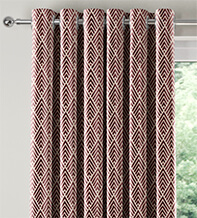 Luxor Wine - Geometric Patterned Curtains