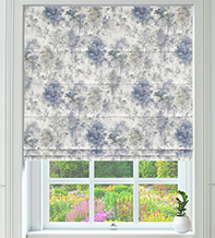 Orchard Blue – Floral Pattern Roman Blind