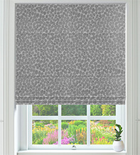 Pebble Charcoal - Patterned Roman Blind