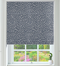 Pebble Navy Blue - Patterned Roman Blind