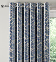 Pebble Navy Blue - Patterned Curtains