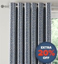 Pebble Navy Blue - Patterned Curtains