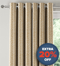Pebble Ochre - Patterned Curtains