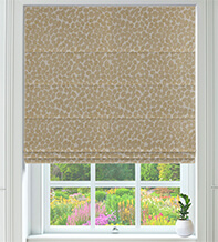 Pebble Ochre - Patterned Roman Blind