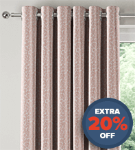 Pebble Pink - Patterned Curtains