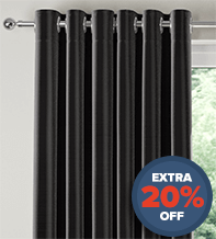 Vicenza Black - Faux Silk Curtains