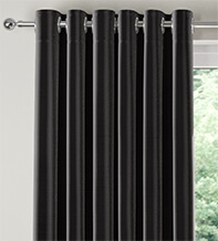 Vicenza Black - Faux Silk Curtains