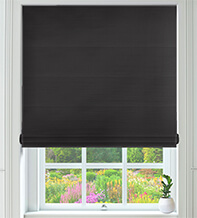 Vicenza Black – Faux Silk Roman Blind