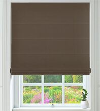 Vicenza Brown – Faux Silk Roman Blind