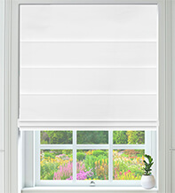 Vicenza White - Faux Silk Roman Blind