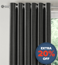 Amalfi Charcoal - Luxury Woven Curtains