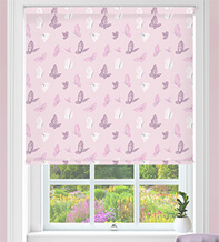 Butterflies Pink - Children's Blackout Roller Blind