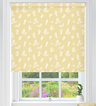 Butterflies Yellow - Children's Blackout Roller Blind