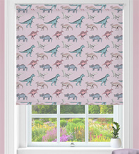 Dinos Pink - Children's Blackout Roller Blind