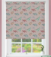 Dinos Brown - Children's Blackout Roller Blind