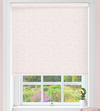 Floating Hearts Light Pink - Children's Blackout Roller Blind