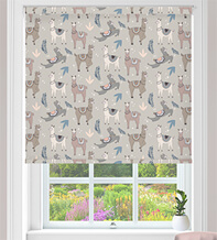 Llama Natural – Children’s Blackout Roller Blind