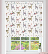 Llama White - Children's Blackout Roller Blind