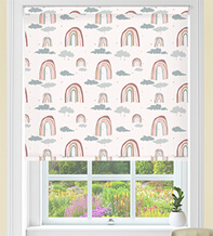 Rainbow Dreams White – Children’s Blackout Roller Blind