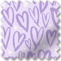 Scattered Hearts Purple - Children's Blackout Roller Blind