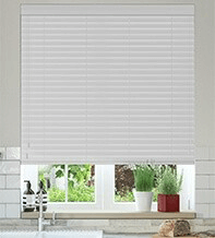 Concorde Smoke Grey Wood Grain - 50mm Slat Faux Wooden Blind