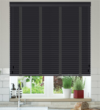 Charisma Black - Faux Wooden Blind Black Tape