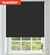 Lita Midnight Black - Blackout Roller Blind